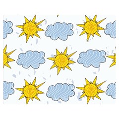 Sunshine Tech White Double Sided Flano Blanket (medium)  by Simbadda