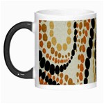 Polka Dot Texture Fabric 70s Orange Swirl Cloth Pattern Morph Mugs Left