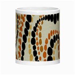 Polka Dot Texture Fabric 70s Orange Swirl Cloth Pattern Morph Mugs Center