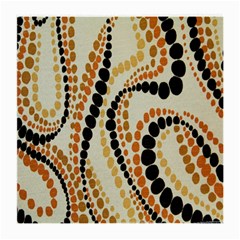 Polka Dot Texture Fabric 70s Orange Swirl Cloth Pattern Medium Glasses Cloth (2-side) by Simbadda