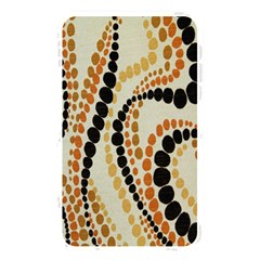 Polka Dot Texture Fabric 70s Orange Swirl Cloth Pattern Memory Card Reader by Simbadda