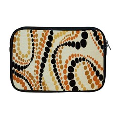 Polka Dot Texture Fabric 70s Orange Swirl Cloth Pattern Apple Macbook Pro 17  Zipper Case by Simbadda