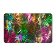 Fractal Texture Abstract Messy Light Color Swirl Bright Magnet (rectangular) by Simbadda