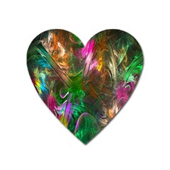 Fractal Texture Abstract Messy Light Color Swirl Bright Heart Magnet by Simbadda