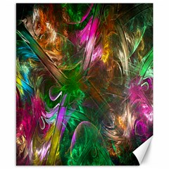 Fractal Texture Abstract Messy Light Color Swirl Bright Canvas 8  X 10  by Simbadda