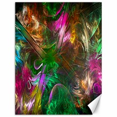 Fractal Texture Abstract Messy Light Color Swirl Bright Canvas 12  X 16   by Simbadda