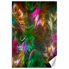 Fractal Texture Abstract Messy Light Color Swirl Bright Canvas 20  X 30   by Simbadda