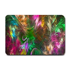 Fractal Texture Abstract Messy Light Color Swirl Bright Small Doormat 