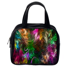 Fractal Texture Abstract Messy Light Color Swirl Bright Classic Handbags (one Side) by Simbadda