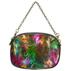 Fractal Texture Abstract Messy Light Color Swirl Bright Chain Purses (one Side)  by Simbadda