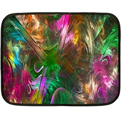 Fractal Texture Abstract Messy Light Color Swirl Bright Double Sided Fleece Blanket (mini)  by Simbadda