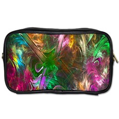 Fractal Texture Abstract Messy Light Color Swirl Bright Toiletries Bags 2-side by Simbadda