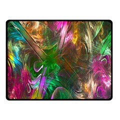 Fractal Texture Abstract Messy Light Color Swirl Bright Fleece Blanket (small) by Simbadda