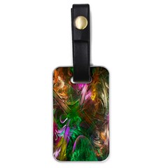 Fractal Texture Abstract Messy Light Color Swirl Bright Luggage Tags (one Side) 