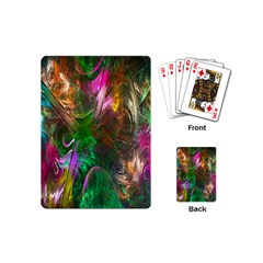 Fractal Texture Abstract Messy Light Color Swirl Bright Playing Cards (mini)  by Simbadda