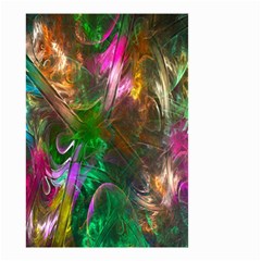 Fractal Texture Abstract Messy Light Color Swirl Bright Small Garden Flag (two Sides) by Simbadda