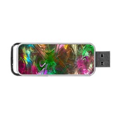 Fractal Texture Abstract Messy Light Color Swirl Bright Portable Usb Flash (two Sides)