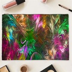 Fractal Texture Abstract Messy Light Color Swirl Bright Cosmetic Bag (xxl)  by Simbadda