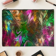 Fractal Texture Abstract Messy Light Color Swirl Bright Cosmetic Bag (xxxl)  by Simbadda