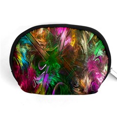 Fractal Texture Abstract Messy Light Color Swirl Bright Accessory Pouches (medium)  by Simbadda