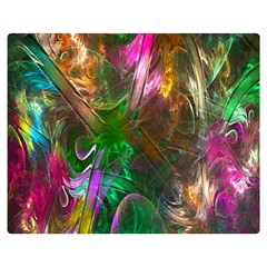 Fractal Texture Abstract Messy Light Color Swirl Bright Double Sided Flano Blanket (medium)  by Simbadda