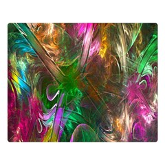 Fractal Texture Abstract Messy Light Color Swirl Bright Double Sided Flano Blanket (large)  by Simbadda