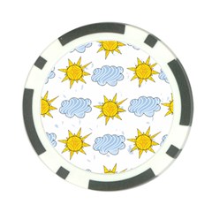 Sunshine Tech White Poker Chip Card Guard by Simbadda