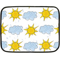 Sunshine Tech White Double Sided Fleece Blanket (mini)  by Simbadda