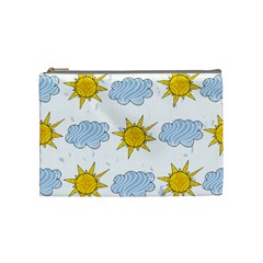 Sunshine Tech White Cosmetic Bag (medium)  by Simbadda