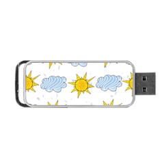 Sunshine Tech White Portable Usb Flash (two Sides) by Simbadda