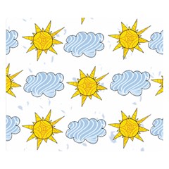 Sunshine Tech White Double Sided Flano Blanket (small)  by Simbadda