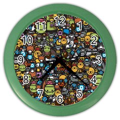 Many Funny Animals Color Wall Clocks