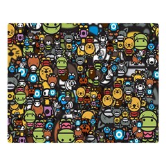 Many Funny Animals Double Sided Flano Blanket (Large) 