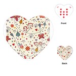 Spring Floral Pattern With Butterflies Playing Cards (Heart)  Front