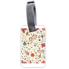 Spring Floral Pattern With Butterflies Luggage Tags (two Sides) by TastefulDesigns