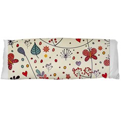 Spring Floral Pattern With Butterflies Body Pillow Case (dakimakura) by TastefulDesigns