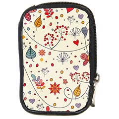 Spring Floral Pattern With Butterflies Compact Camera Cases by TastefulDesigns