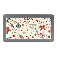 Spring Floral Pattern With Butterflies Memory Card Reader (mini) by TastefulDesigns