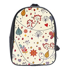 Spring Floral Pattern With Butterflies School Bags (xl)  by TastefulDesigns