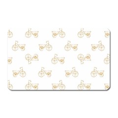 Retro Bicycles Motif Vintage Pattern Magnet (rectangular) by dflcprints