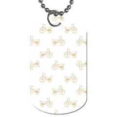 Retro Bicycles Motif Vintage Pattern Dog Tag (two Sides) by dflcprints