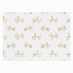 Retro Bicycles Motif Vintage Pattern Large Glasses Cloth (2-side) by dflcprints