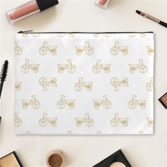 Retro Bicycles Motif Vintage Pattern Cosmetic Bag (xl) by dflcprints