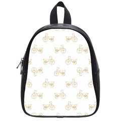 Retro Bicycles Motif Vintage Pattern School Bags (small)  by dflcprints