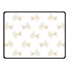 Retro Bicycles Motif Vintage Pattern Fleece Blanket (small) by dflcprints