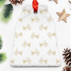 Retro Bicycles Motif Vintage Pattern Bell Ornament (two Sides) by dflcprints