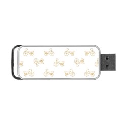 Retro Bicycles Motif Vintage Pattern Portable Usb Flash (one Side) by dflcprints