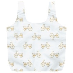 Retro Bicycles Motif Vintage Pattern Full Print Recycle Bags (l)  by dflcprints