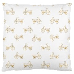 Retro Bicycles Motif Vintage Pattern Large Flano Cushion Case (two Sides) by dflcprints