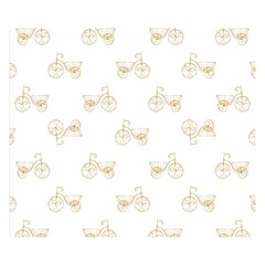 Retro Bicycles Motif Vintage Pattern Double Sided Flano Blanket (small)  by dflcprints